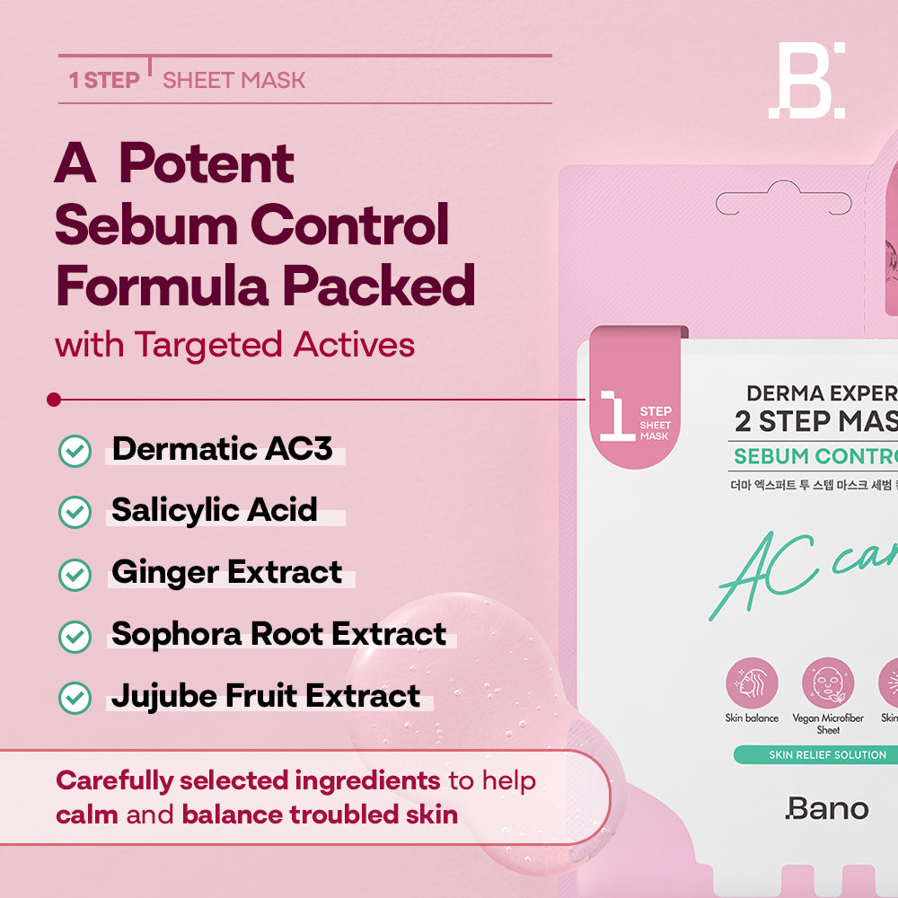 Derma Step Derma Expert 2 Step Mask Sebum Control – BANO COSMETICS